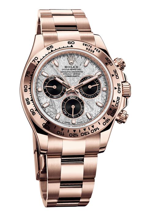 rolex 18k gold mens cosmograph daytona|rolex daytona with meteorite dial.